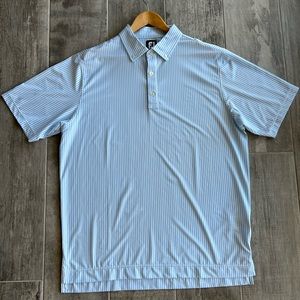 FootJoy golf polo (large) it’s Carolina blue with white stripes. NWOT